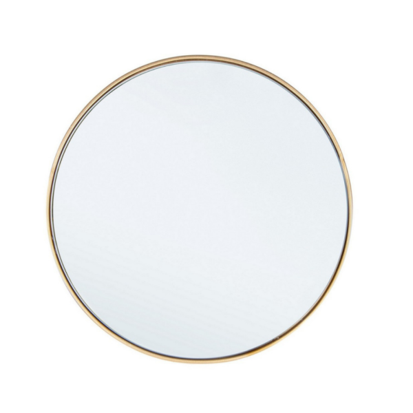 espejo circular oro